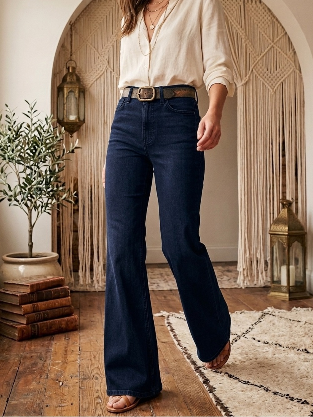 Calvin Klein Dark Blue Flare Jeans